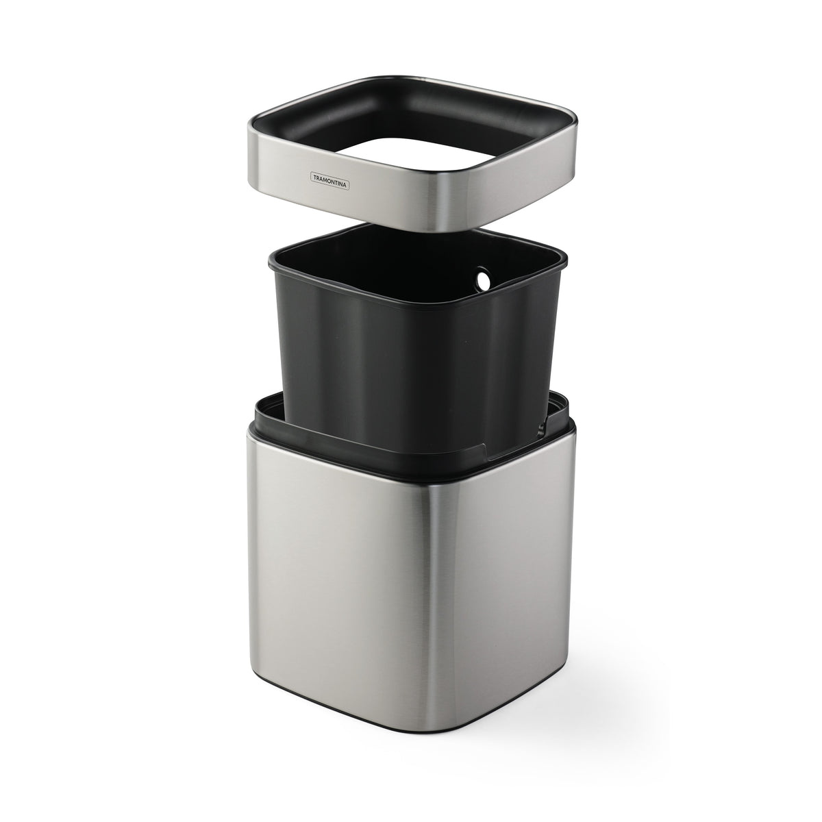 2.11 Gallon Stainless Steel Square Open Top Bin