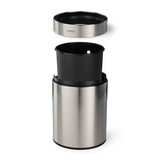 2.38 Gallon Stainless Steel Round Open Top Bin