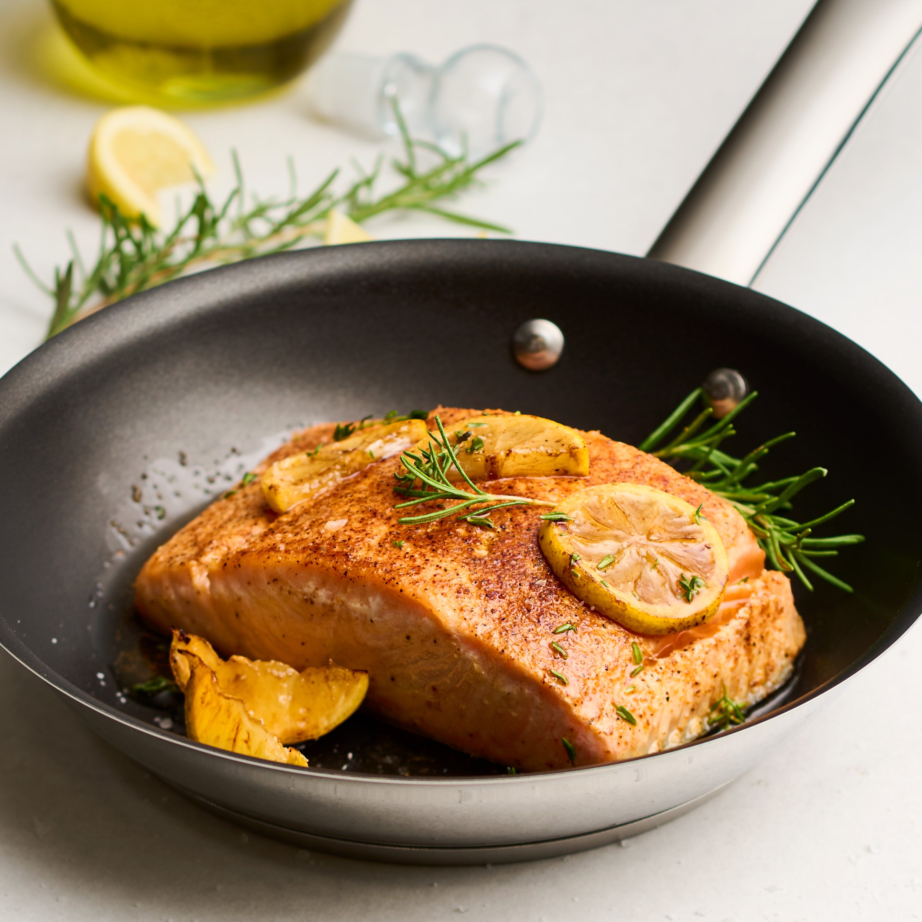 Tri-Ply Base Stainless Steel Fry Pan with Nonstick Interior - Thumbnail 2