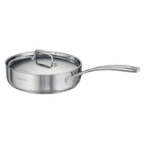 Utsava Tri-Ply Clad 2.9 Qt Covered Deep Sauté Pan with Ceramic Interior