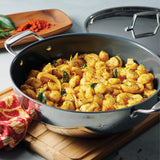 Utsava Tri-Ply Clad Covered Kadai with Ceramic Interior