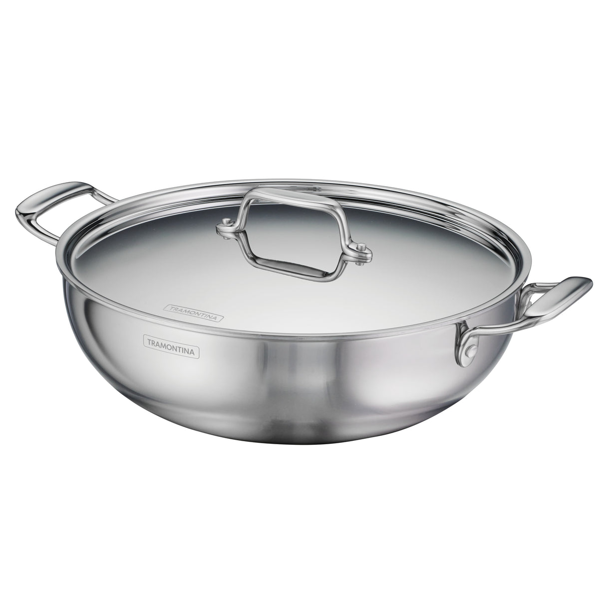 Utsava Tri-Ply Clad Covered Kadai with Ceramic Interior