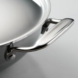 Utsava Tri-Ply Clad 3.75 Qt Covered Wok with Ceramic Interior