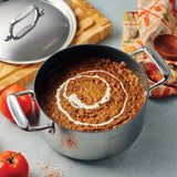 Utsava Tri-Ply Clad Covered Casserole with Ceramic Interior