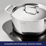 Utsava Tri-Ply Clad Covered Casserole with Ceramic Interior