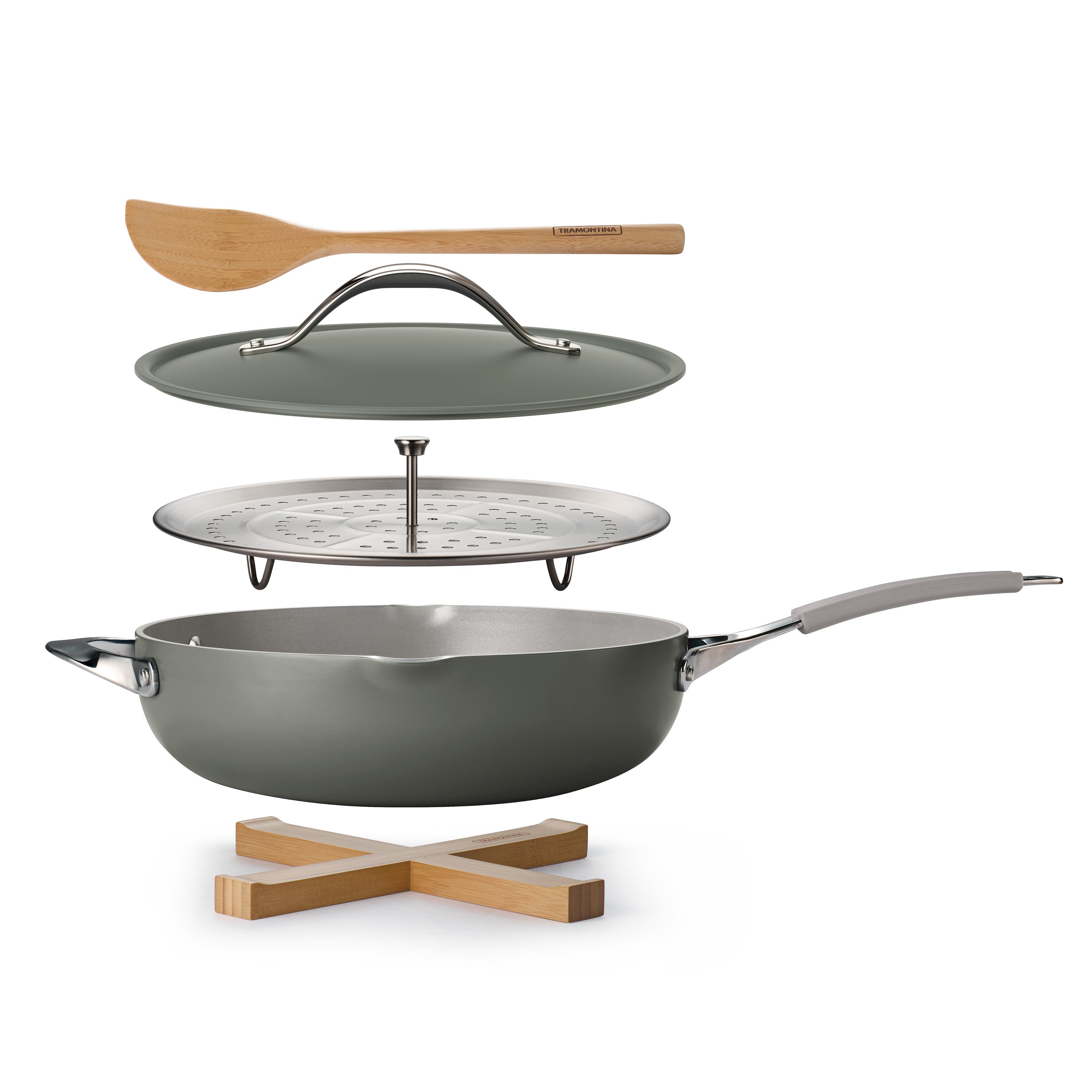 All in One Plus Pan, 5 Quart Ceramic Non Stick – Tramontina USA