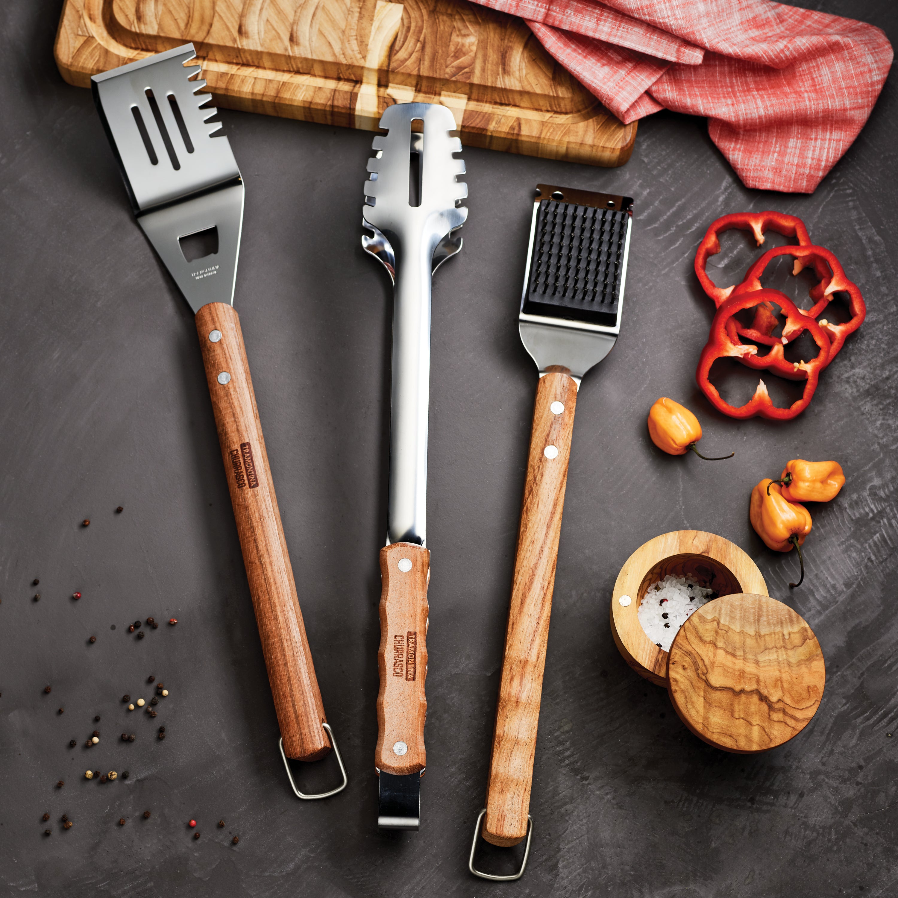 Churrasco BBQ 3 Piece Essential Tool Set – Tramontina USA