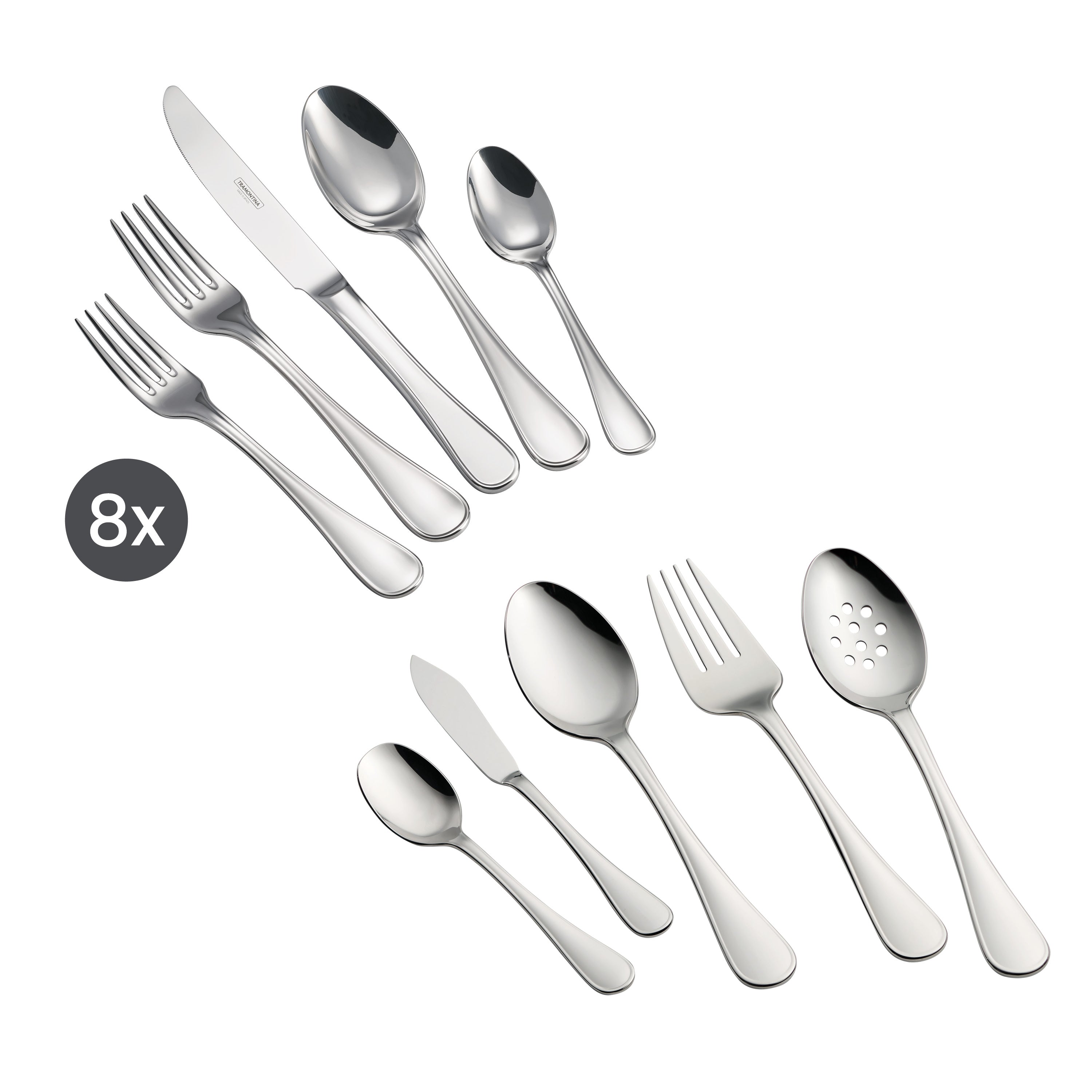 Firenze 18/10 Stainless Steel 45 Piece Flatware Set – Tramontina USA