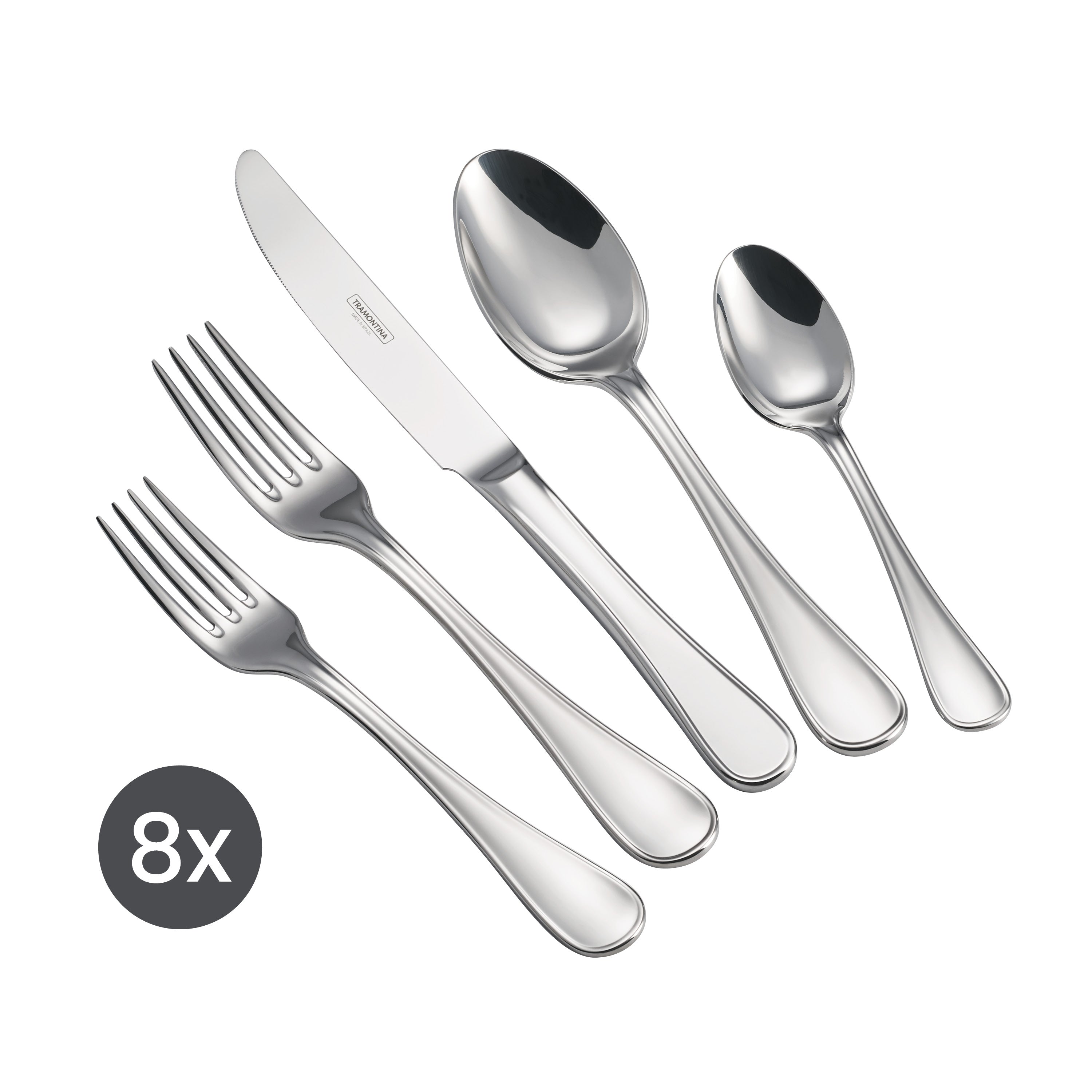 Firenze 18/10 Stainless Steel 45 Piece Flatware Set – Tramontina USA