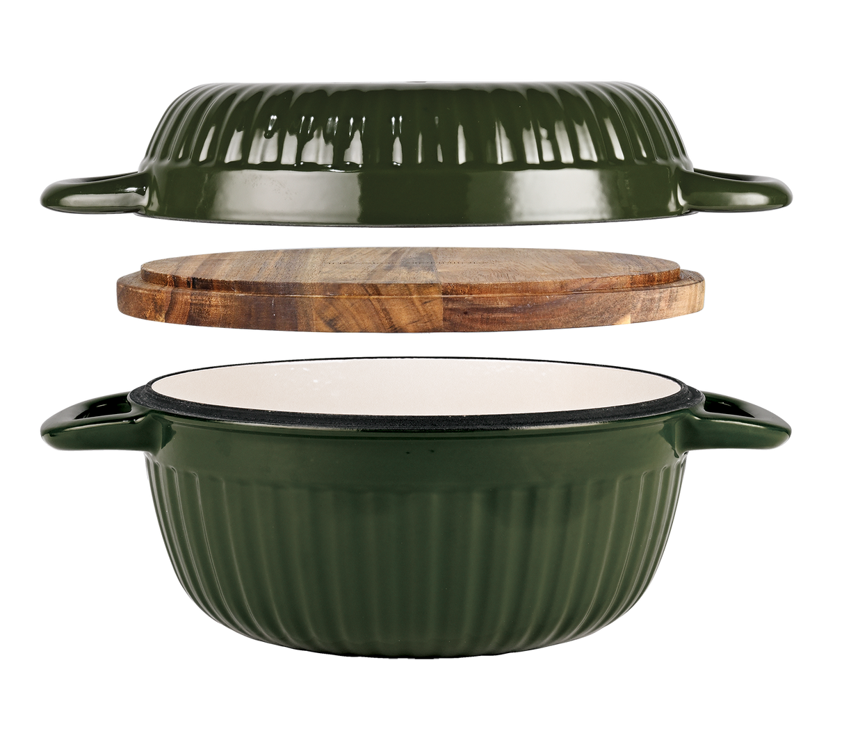 3-in-1 Enameled Cast Iron Multi-Oven with Trivet