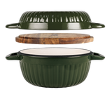 3-in-1 Enameled Cast Iron Multi-Oven with Trivet