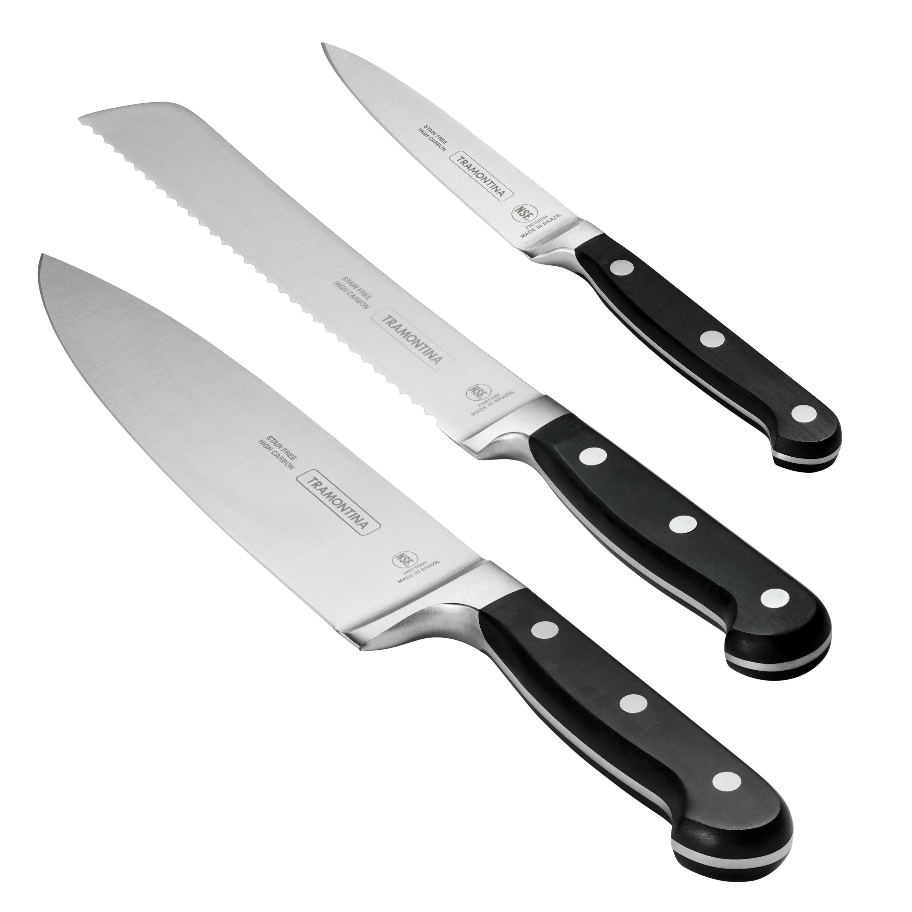 Professional 3 Piece Forged Essential Knife Set – Tramontina USA