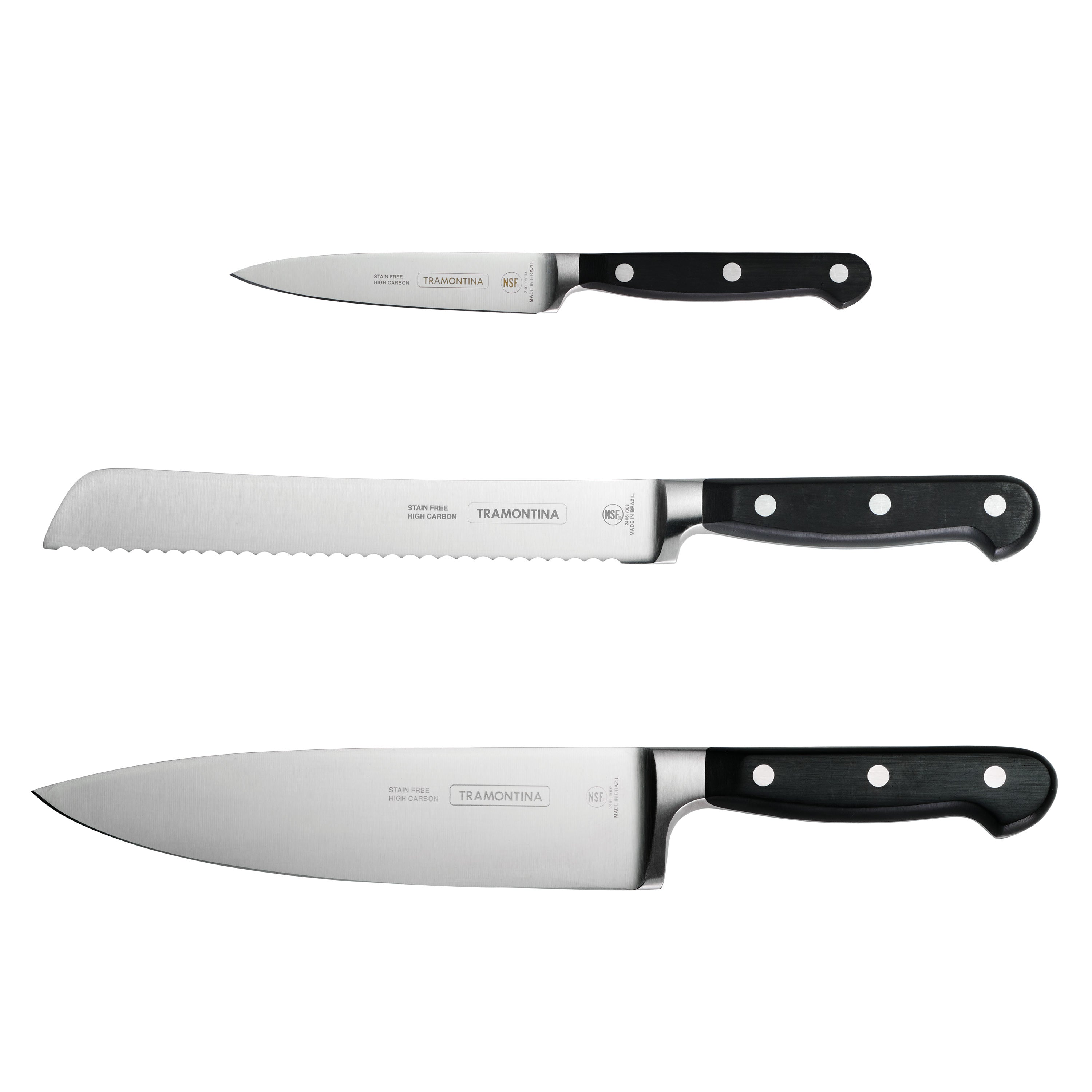Professional 3 Piece Forged Essential Knife Set – Tramontina USA