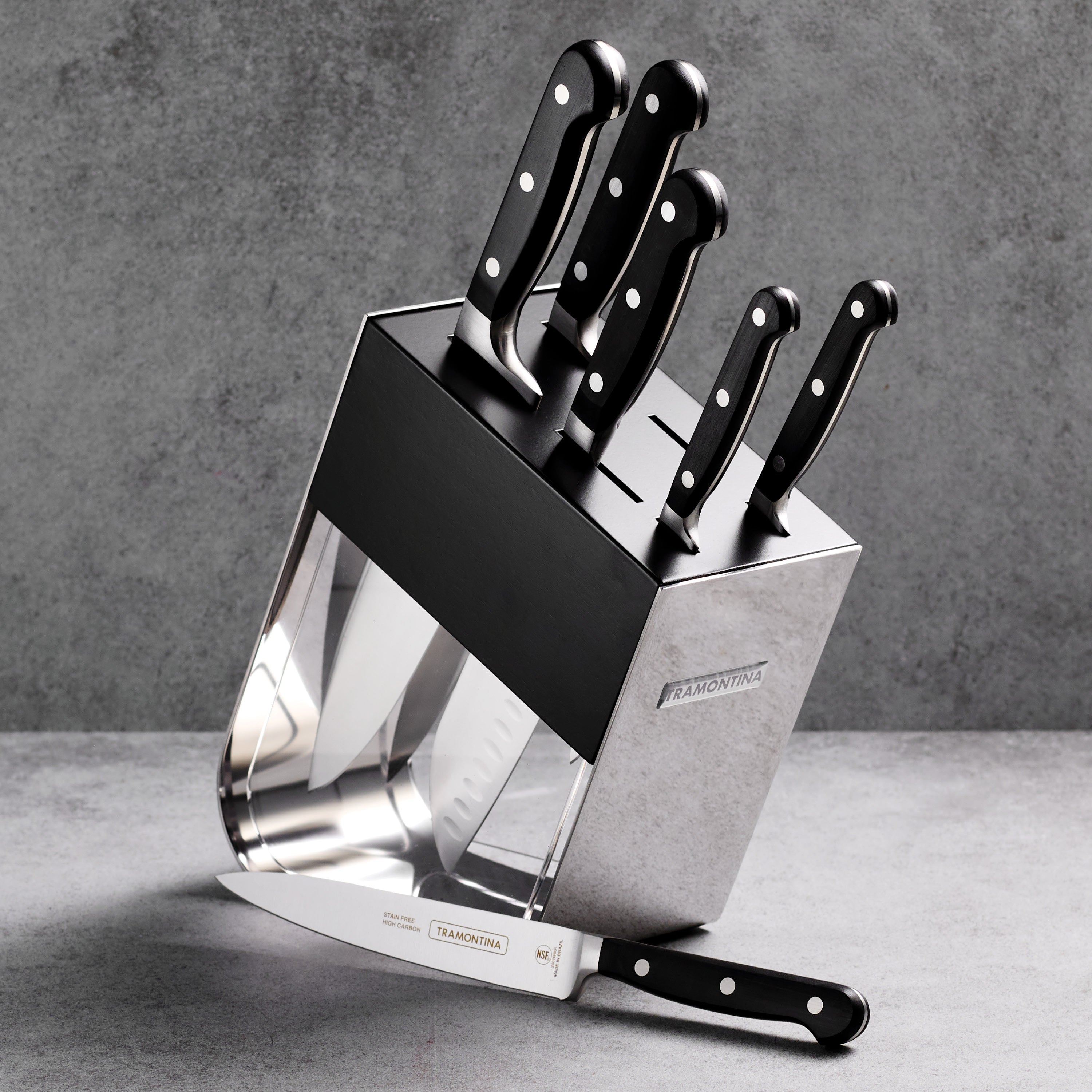 Professional 7 Piece Forged Knife Block Set – Tramontina USA