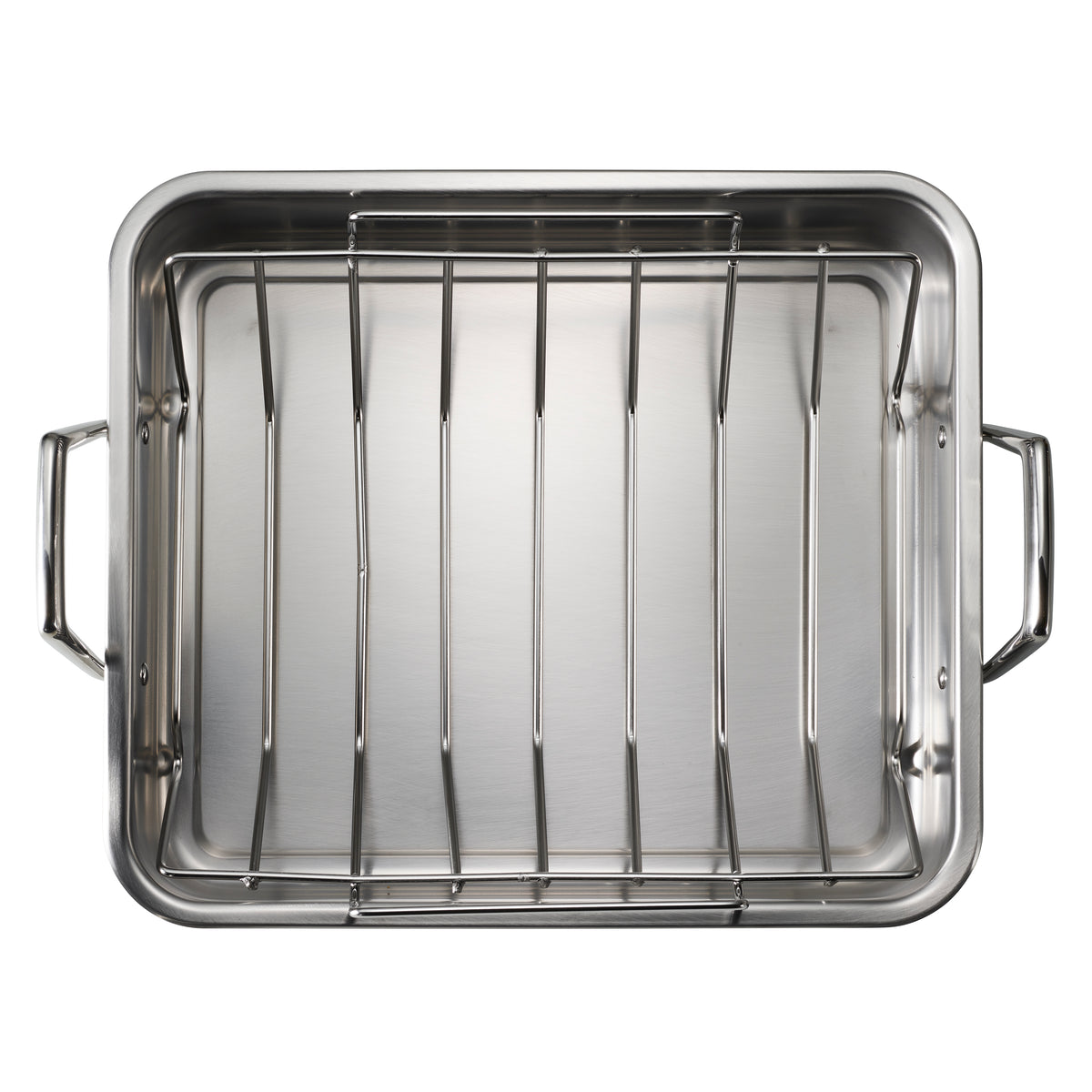 Basting Rack Prima 16.5 in Stainless Steel Deep Roasting Pan - Includes Basting Gri ...