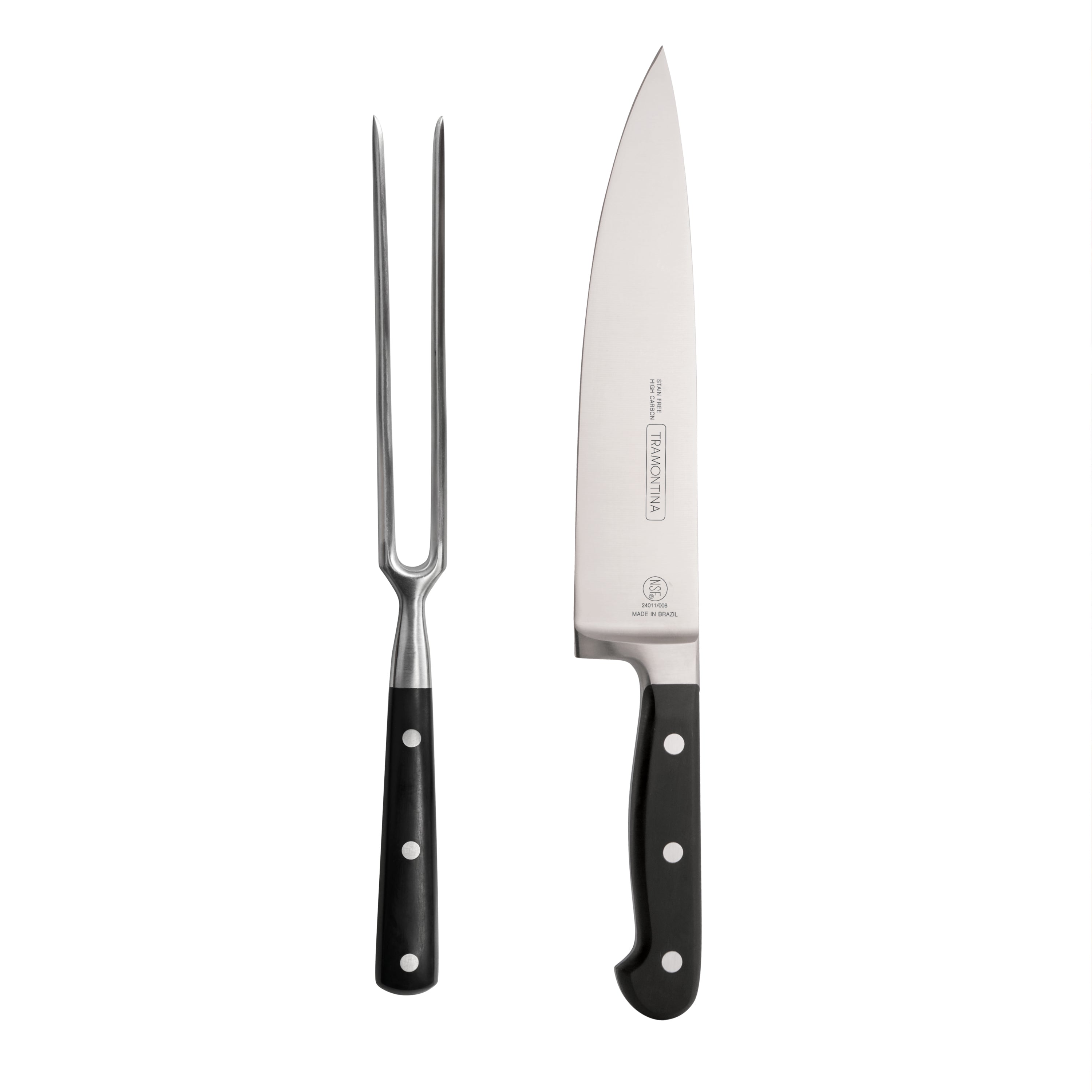 Professional 2 Piece Carving Set (Carving Fork and 8 in. Cook's