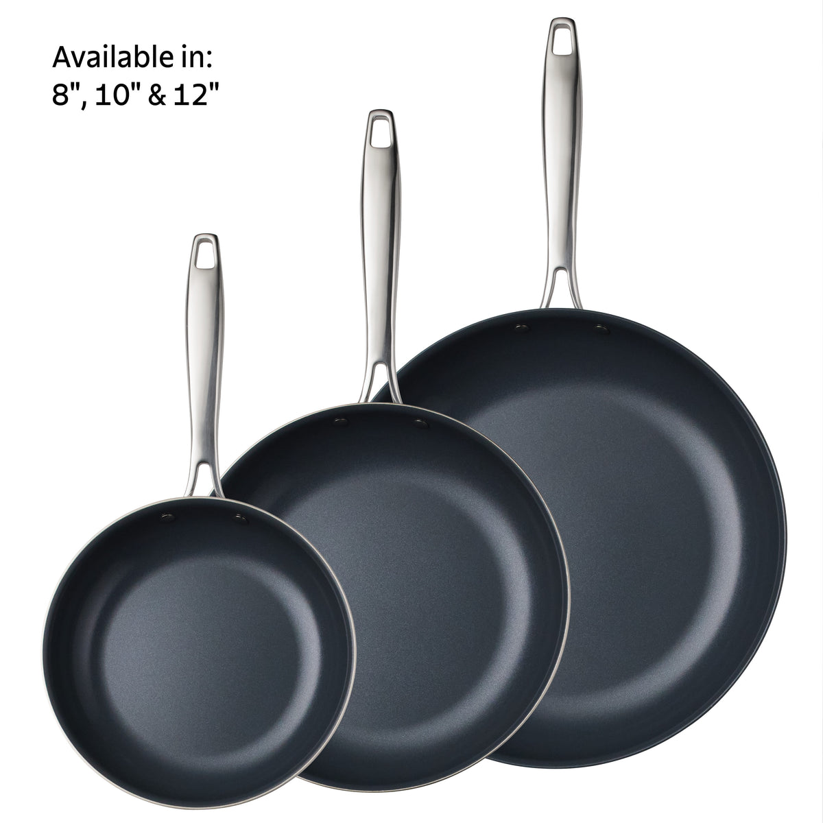 Cladding Back Pans Tri-Ply Clad Stainless Steel Ceramic Nonstick Fry Pan – Tramontina USA