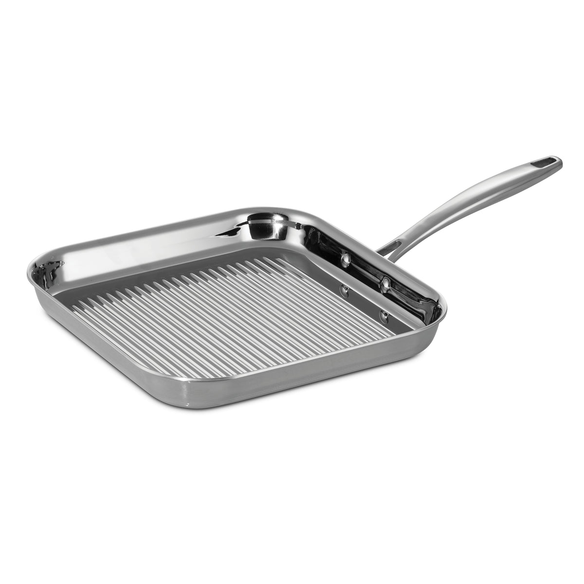 Cladding Back Pans Signature 11 Inch Tri-Ply Clad Stainless Steel Square Grill Pan ...