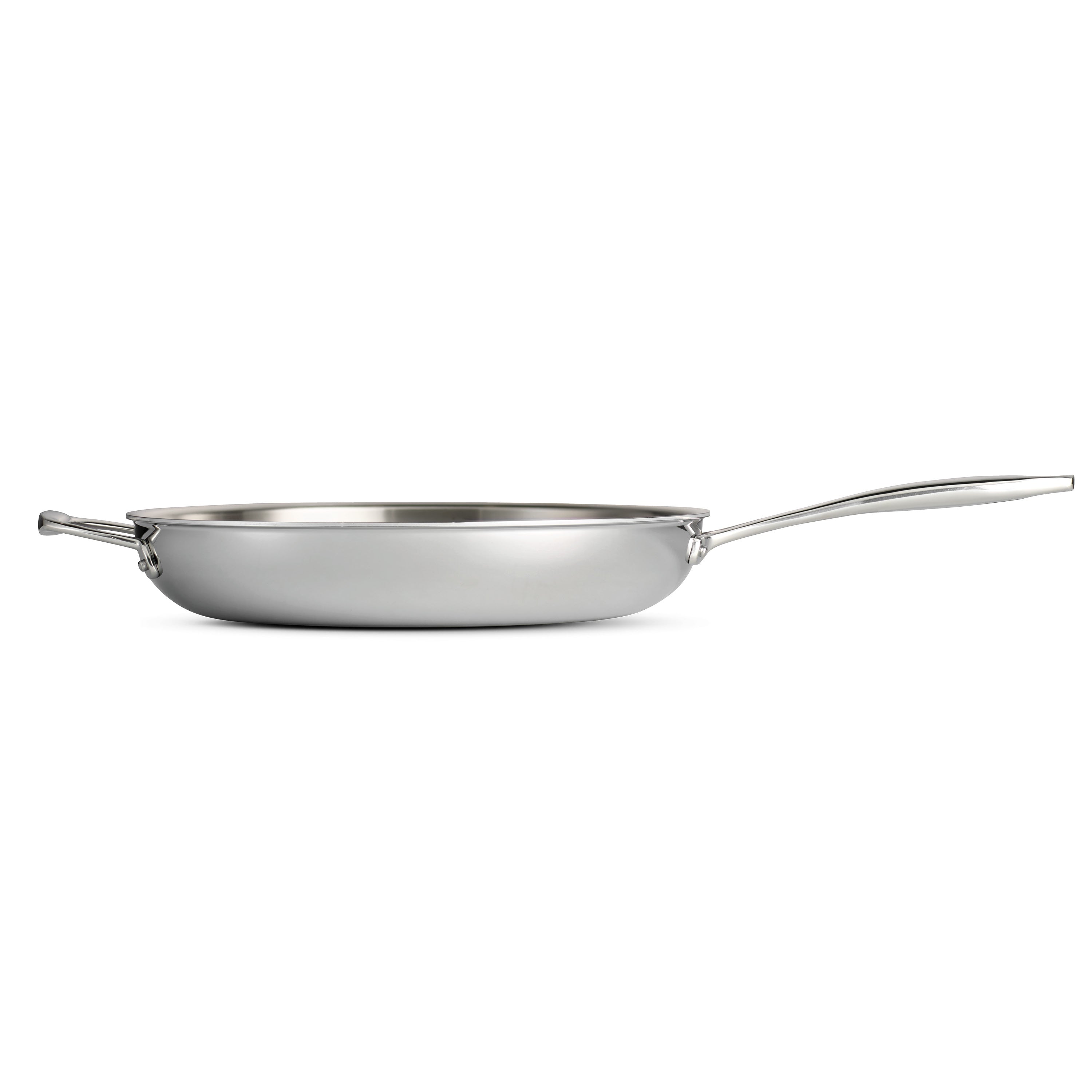 Tramontina Signature Tri-Ply Clad Stainless Steel 12-Inch Large Frying Pan, Induction-Ready Skillet, Dishwasher-Safe, NSF-Certified, Made in Brazil