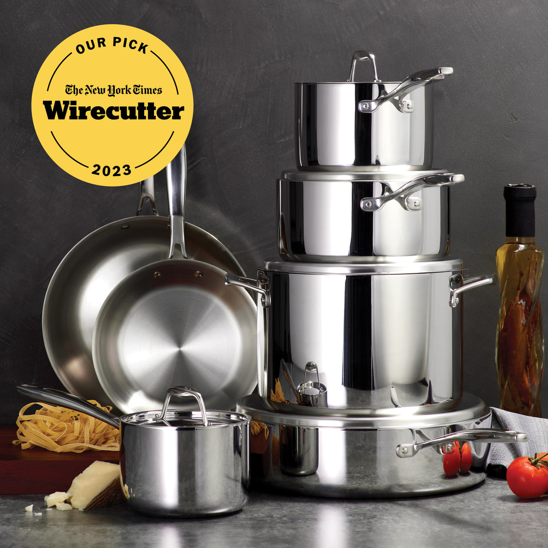 Cladding Signature Cookware Signature Tri-Ply Clad Stainless Steel Cookware Set – Tramontina USA