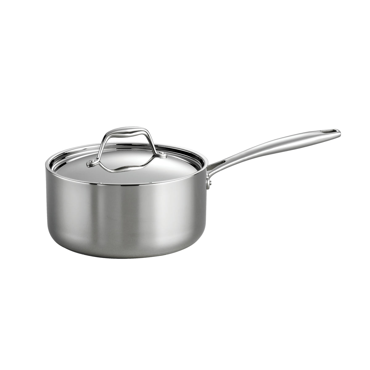 Signature Tri-Ply Clad Stainless Steel Covered Sauce Pan 4 Quart