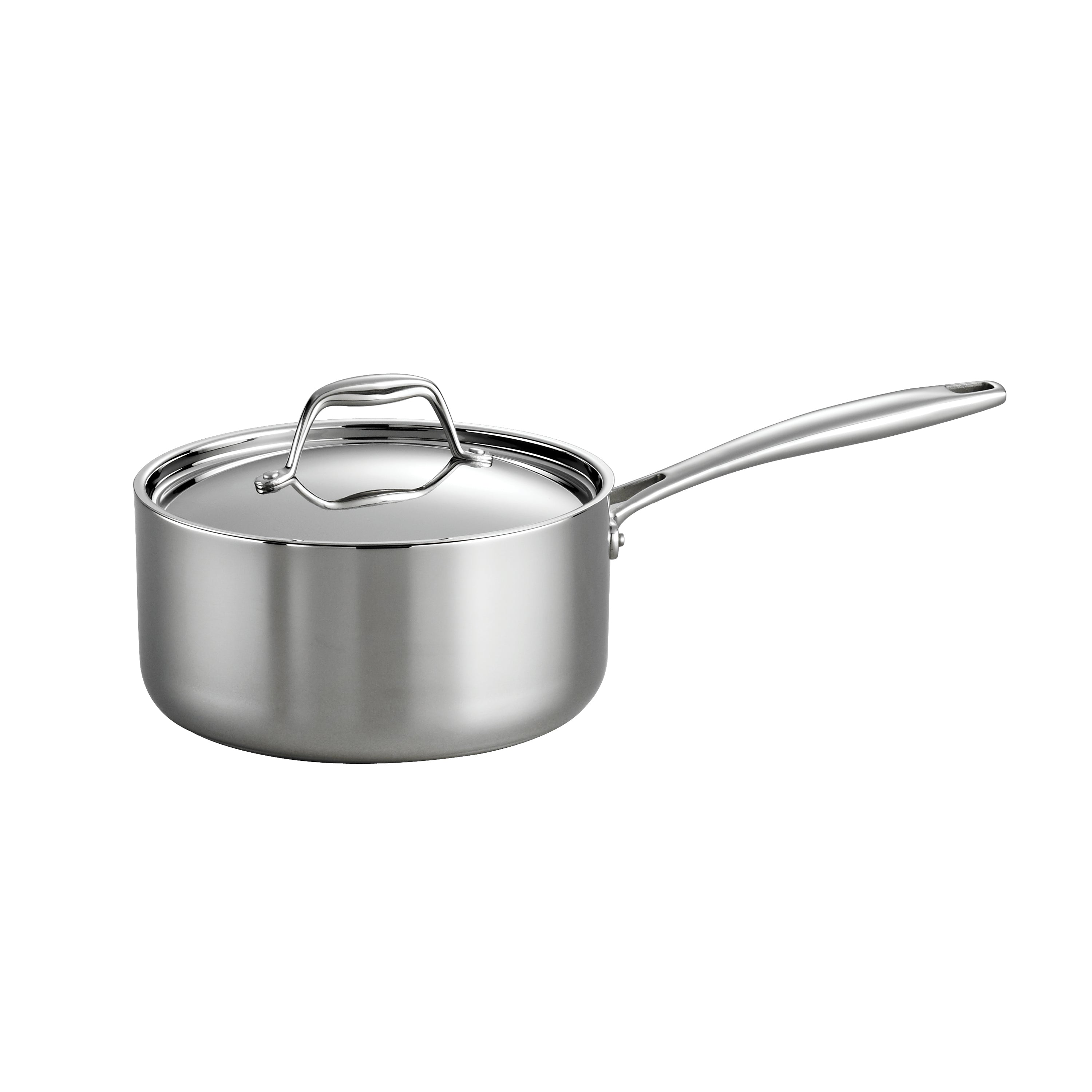 Tri-Ply Clad Stainless Steel Covered Sauce Pan