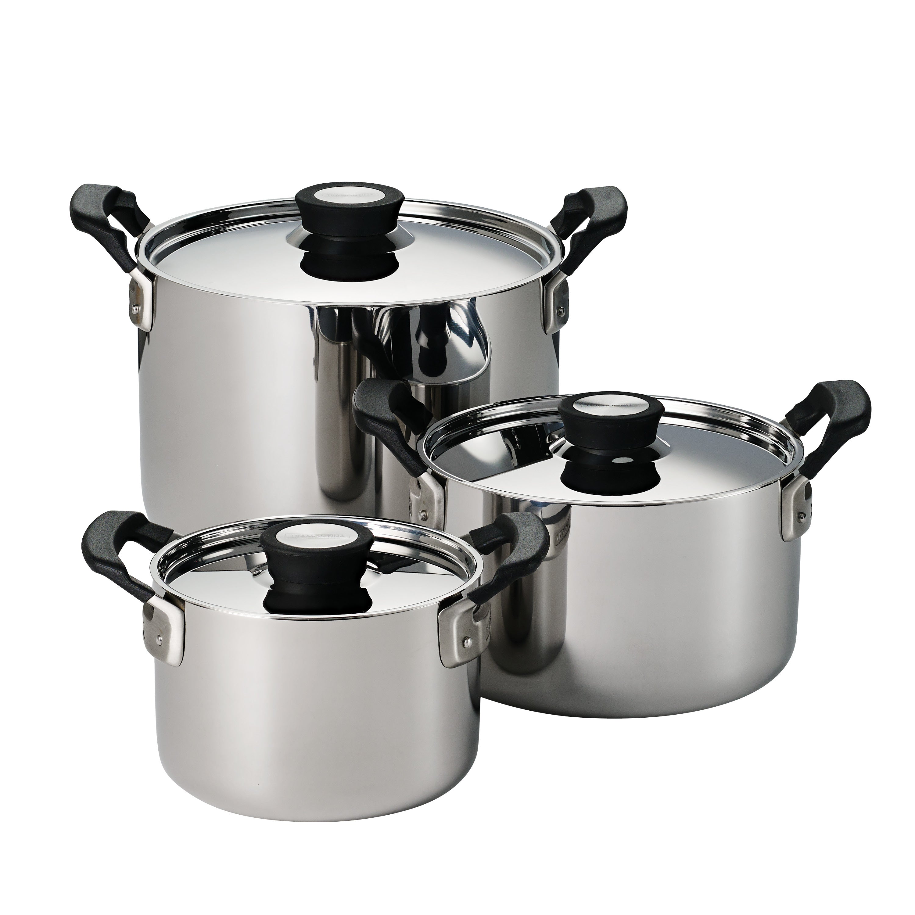 Nesting Piece Stainless Steel Tri-Ply Clad Sauce and Stock Pot