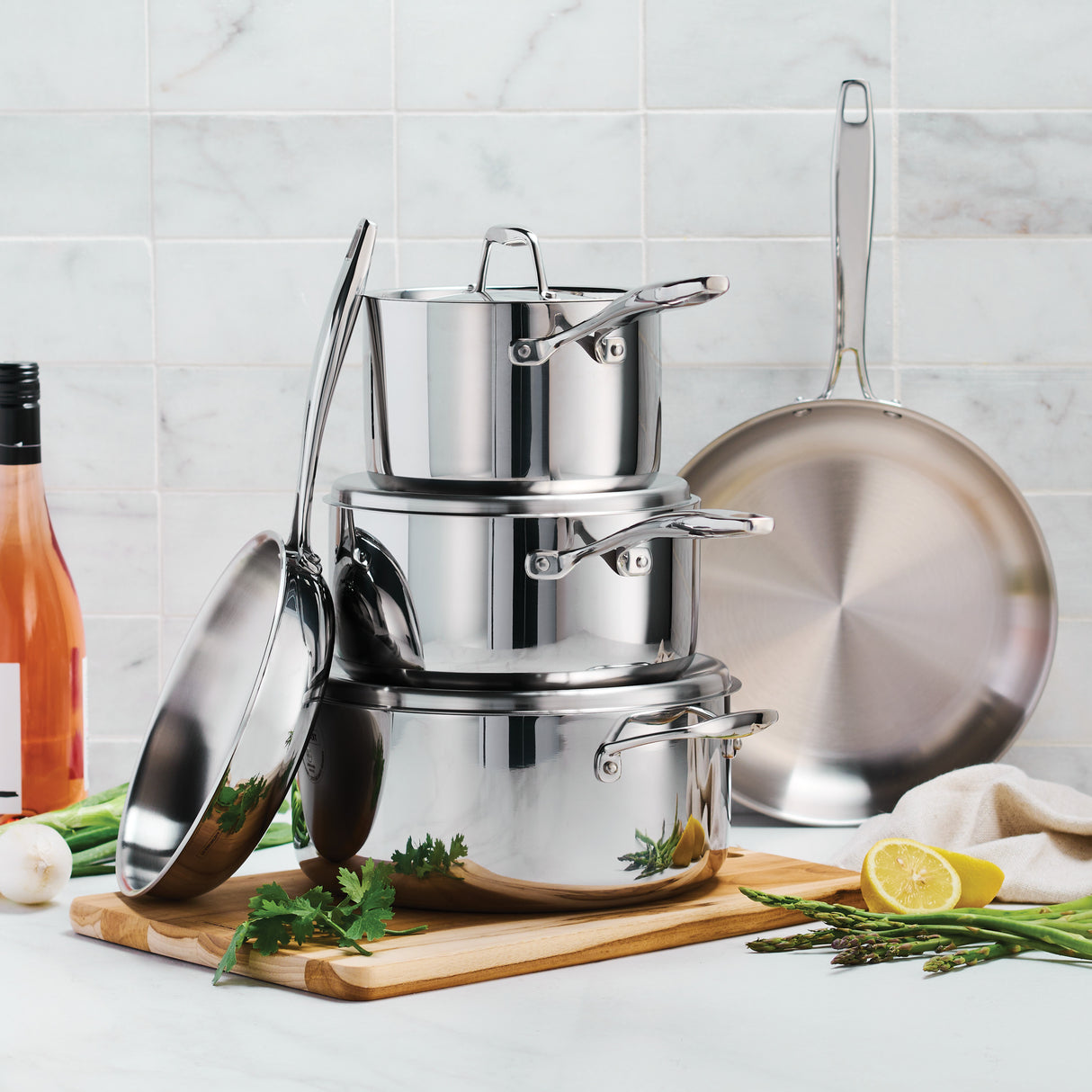 Signature Tri-Ply Clad Stainless Steel Cookware Set – Tramontina USA